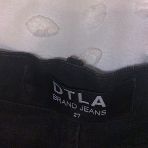 DTLA black denim jean shorts